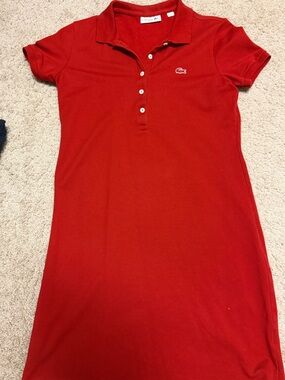 Lacoste | Dresses | Lacoste Blue And Red Polo Dress | Poshmark